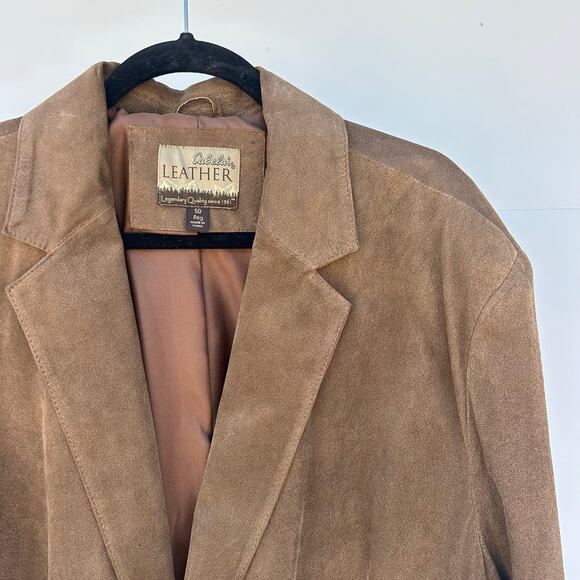 Cabela’s Men’s Leather Vintage Suede Work Jacket Tan Size 50 Big Tall - Picture 6 of 9